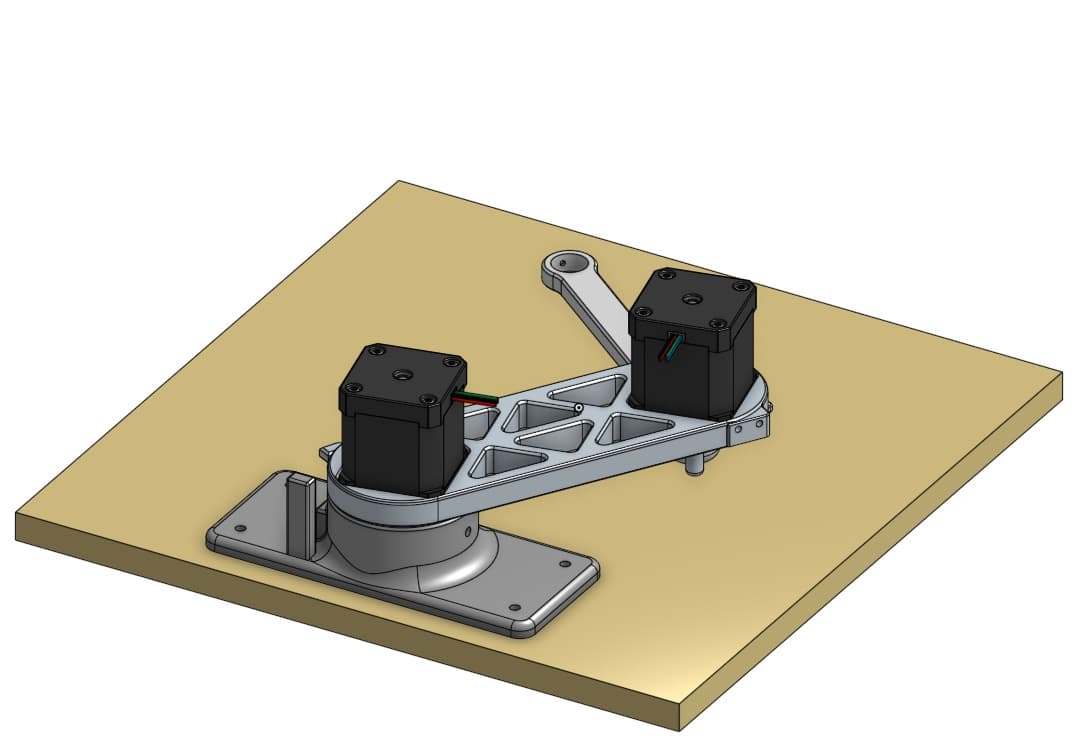 SCARA-style whiteboard drawing robot